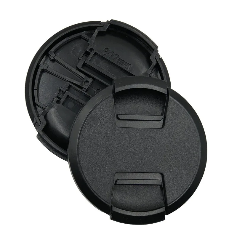 1PCS High-quality 40.5 49 52 55 58 62 67 72 77 82mm center pinch Snap-on cap cover for all camera Lens