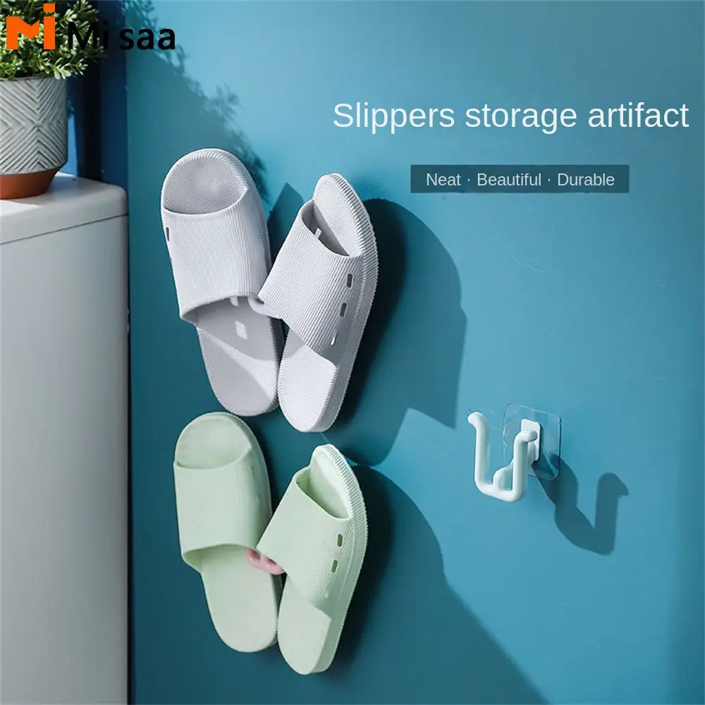 Universal Hooks Non-perforated Punch Free Plastic Household Accessories Toilet Drain Rack Space-saving Storage Wall-mounted