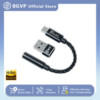 BGVP T01s Dac Decoding Audio HiFi Earphone Amplifier USB TypeC to 2.5/3.5/4.4mm Jack Adapter 32bit Digital Decoder AUX Converter