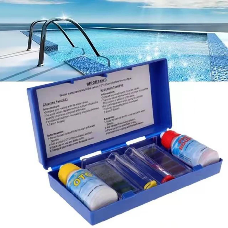 PH Test Solution PH Testing Pipe Water Quality Test Solution With Testing Strip Tube Tool For PH Residual Chlorine Detection