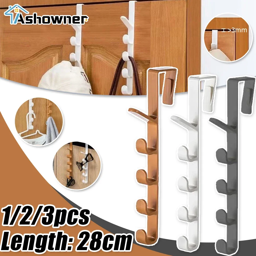 

1/2/3pcs Door Hanger Clothes Rack for Hanging Door Organizer Caps Hooks Purse Holder Home Storage for Bedroom Hooks Bags Rails