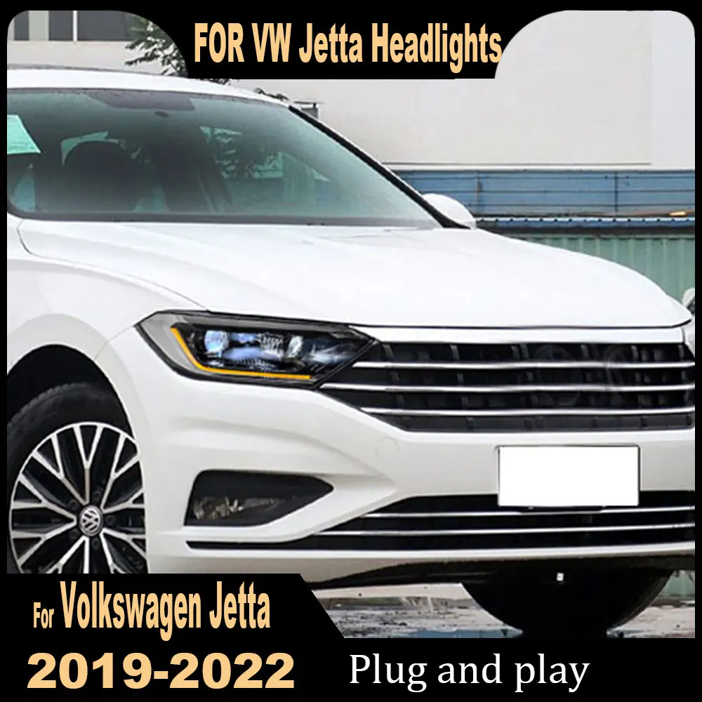 

Автомобильные стайлинговые фары для VW Jetta, фары 2019 2020 2021 2022, Sagitar, фары DRL, указатель поворота, ближний свет, линза проектора