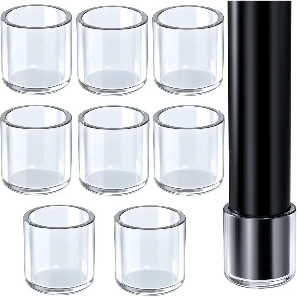 Capas transparentes para pés de cadeira de mesa com 8/16 unidades, capa protetora silenciosa, resistente ao desgaste, antiderrapante e anti-molde para proteger o chão