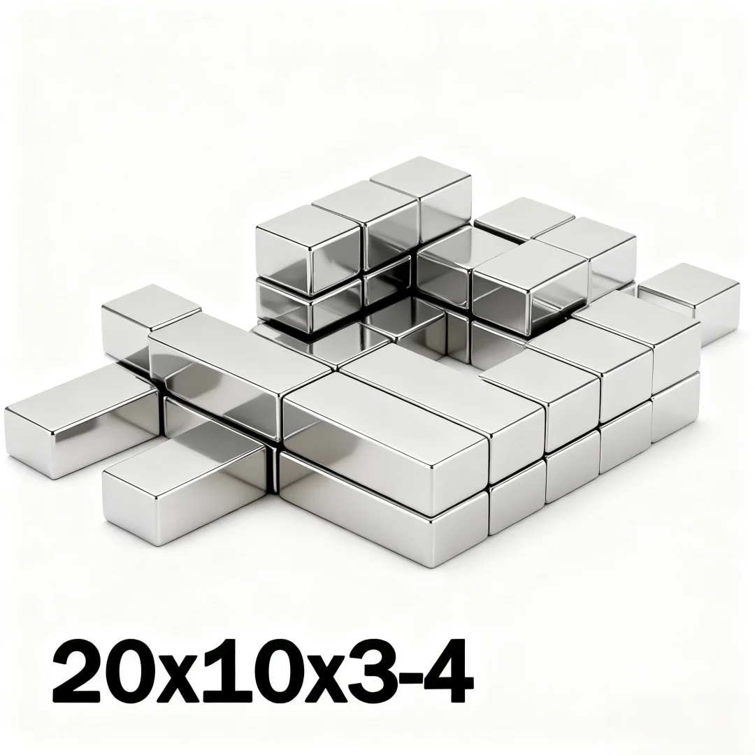 20x10x3-4mm Super Strong Magnet N35 Block With Holes Magnetic NdFeB Neodymium Magnet Powerful Disc imanes Refrigerator Magnets
