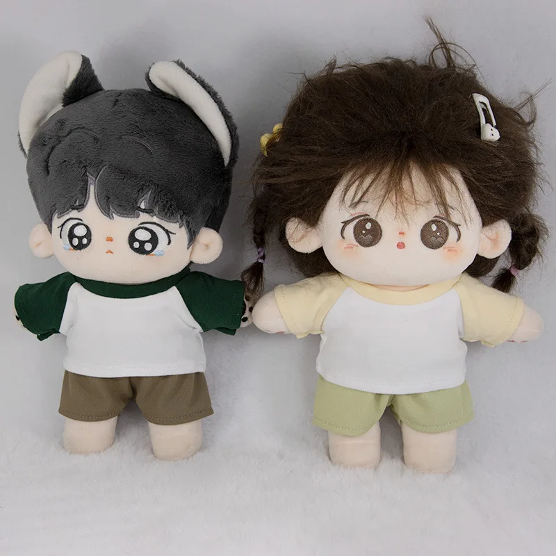 Doll Clothes for 10/15/20cm Idol Doll Outfit Accessories Casual Solid Shirt Color for Super Star Dolls Toys Collection Gift