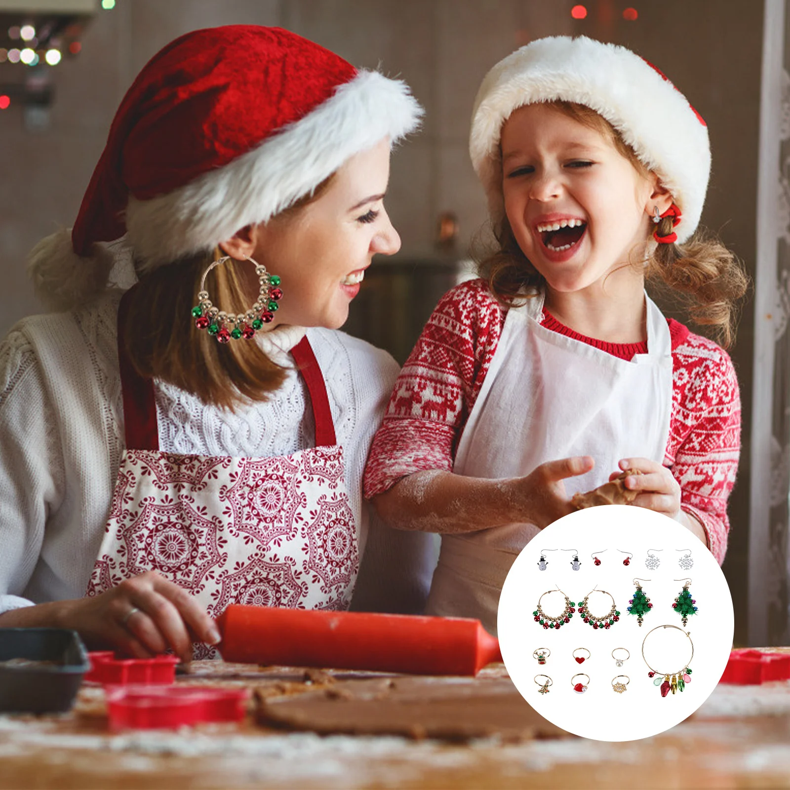 

5 Sets Christmas Tree Earrings Xmas Bracelet Jewelry Supplies for Female Bracelets Accessories