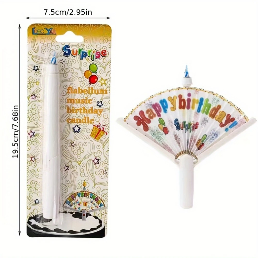 

1 шт. Яркая многоцветная автоматическая открытая свеча с вентилятором - Свеча-сюрприз «С Днем Рождения» с красными и розовыми акцентами, вечеринка