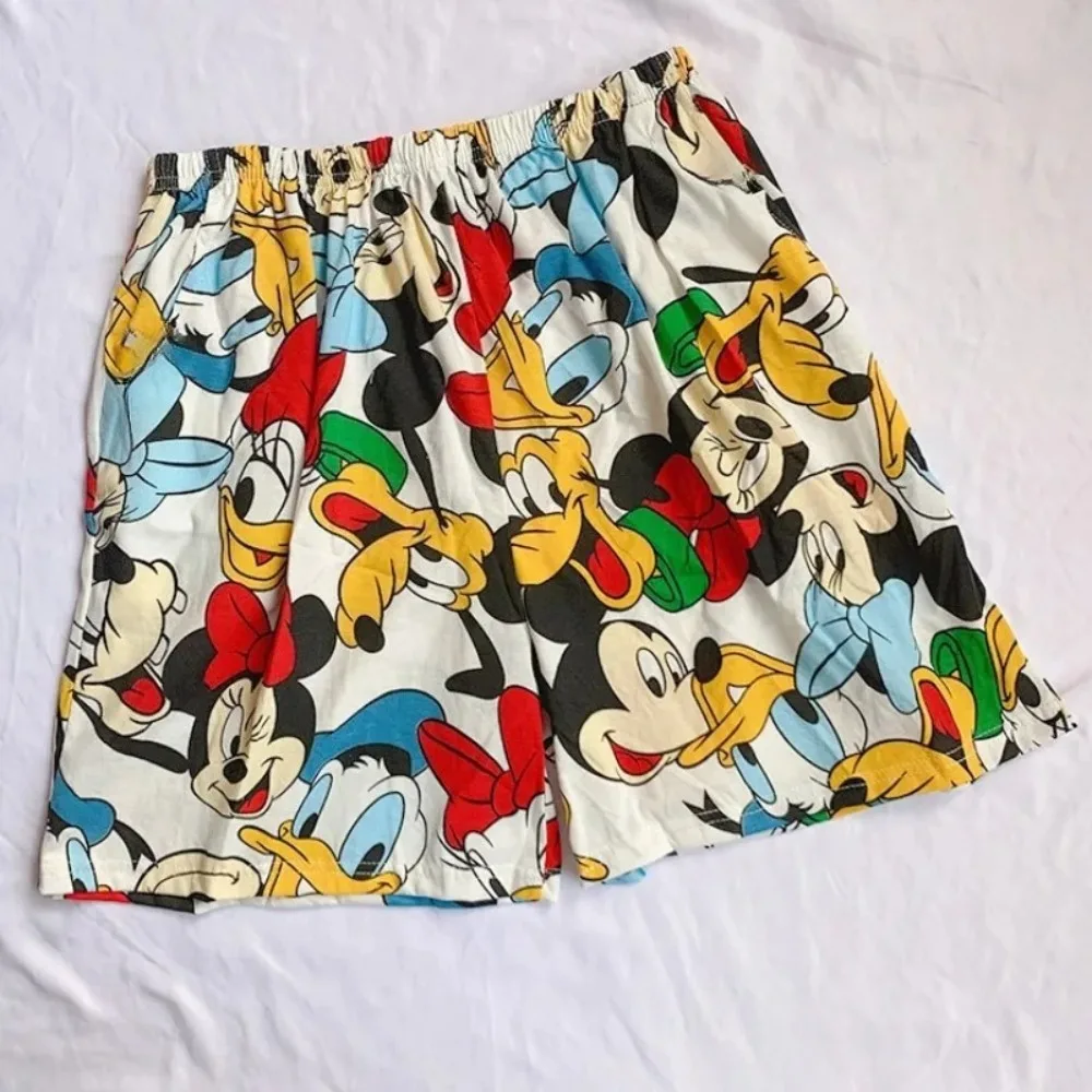 

Спортивные брюки с 3D принтом Disney, Микки и Минни Дональда Дака, лето 2029, мужские и женские повседневные быстросохнущие шорты для отдыха