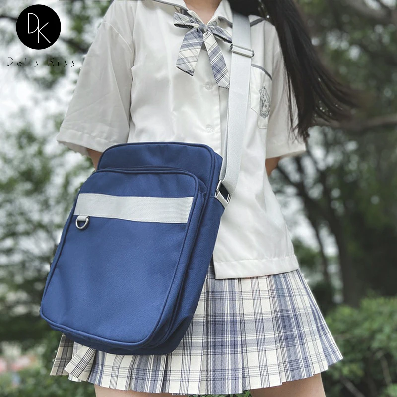 Klassische Harajuku JK Tasche Crossbody Mädchen Japanischen Schulter Tasche für Jugendliche Frauen Anime Kleine Blaue Uniform Tasche Buch Tasche