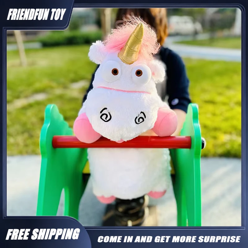 Minions Big Size 56cm & 40cm Unicorn Movie Plush Toy Anime Peripheral Soft Stuffed Doll Cute Room Ornament Birthday Gift For Kid