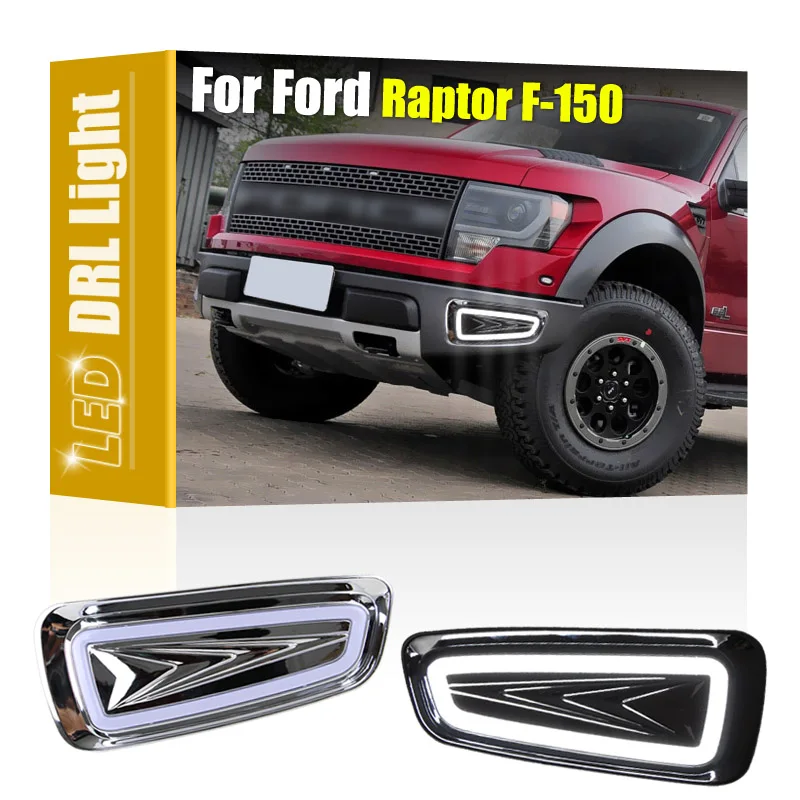 

2Pcs Front Bumper White LED Position Lamp DRL Daytime Running Light Fit For Ford Raptor F150 F-150 2010 2011 2012 2013 2014