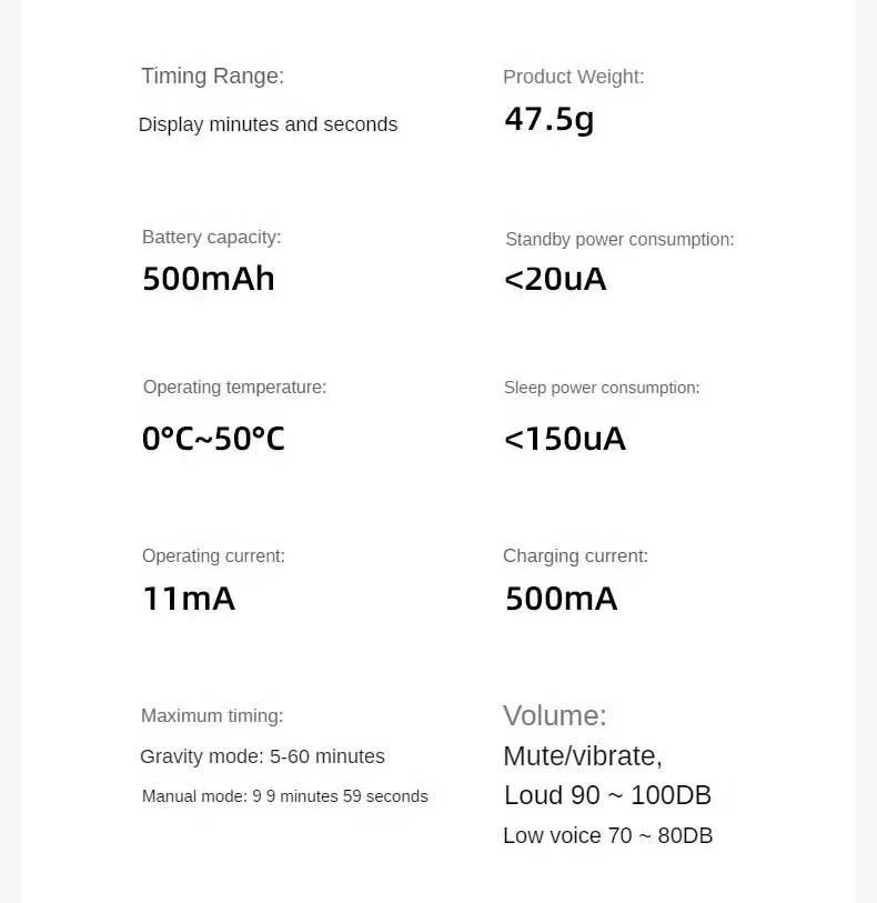 Produktivitätswürfel-Timer, Schwerkraftsensor, umdrehbare LED-Anzeige, 4 voreingestellte Zeit, Dual-Modi, Countdown, Kochstudie, Mini-Digital-Timer – Detail 11