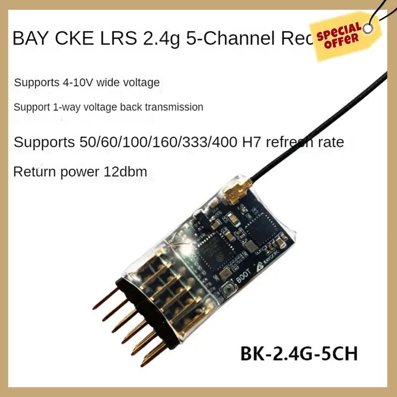 ELRS 2,4 ГГц 5-канальный ШИМ-приемник Expresslrs с 2Dbi 2,4G медная трубчатая антенна Протокол ШИМ/CRSF для RC FPV Дрон с фиксированным крылом-WMAN