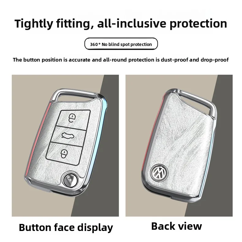 حافظة مفاتيح السيارة غطاء كامل لسيارة VW Volkswagen ID.3 ID.4 Golf 8 2022 2023 MK8 Cupra Skoda Octavia SEAT Leon MK4 Formento #4