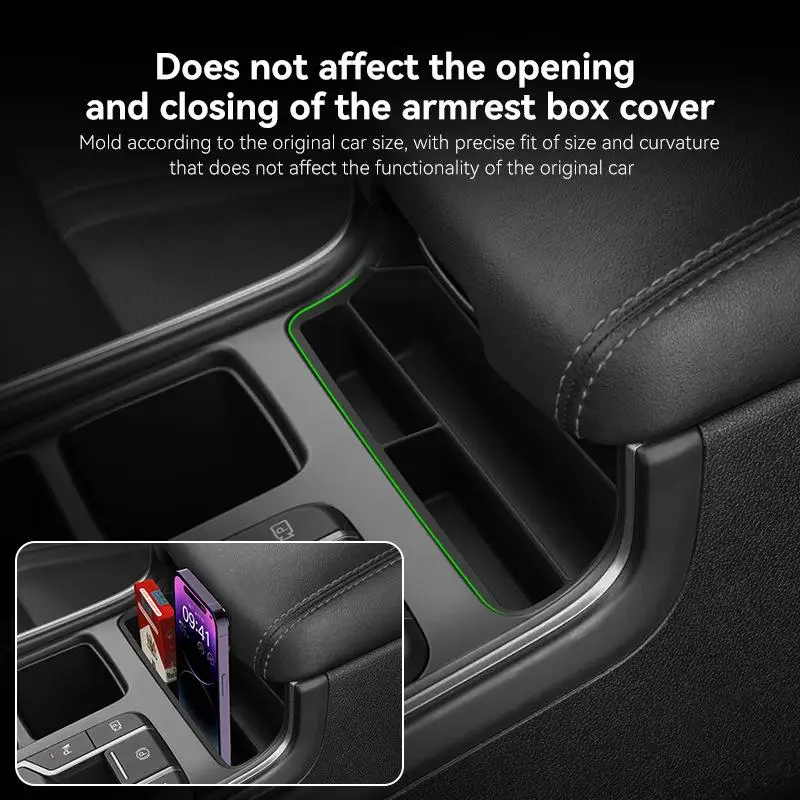 

For Sorento 2021-2025 Car Center Console Storage Case Anti-Slip Central Control Armrest Box Auto Interior Accessories