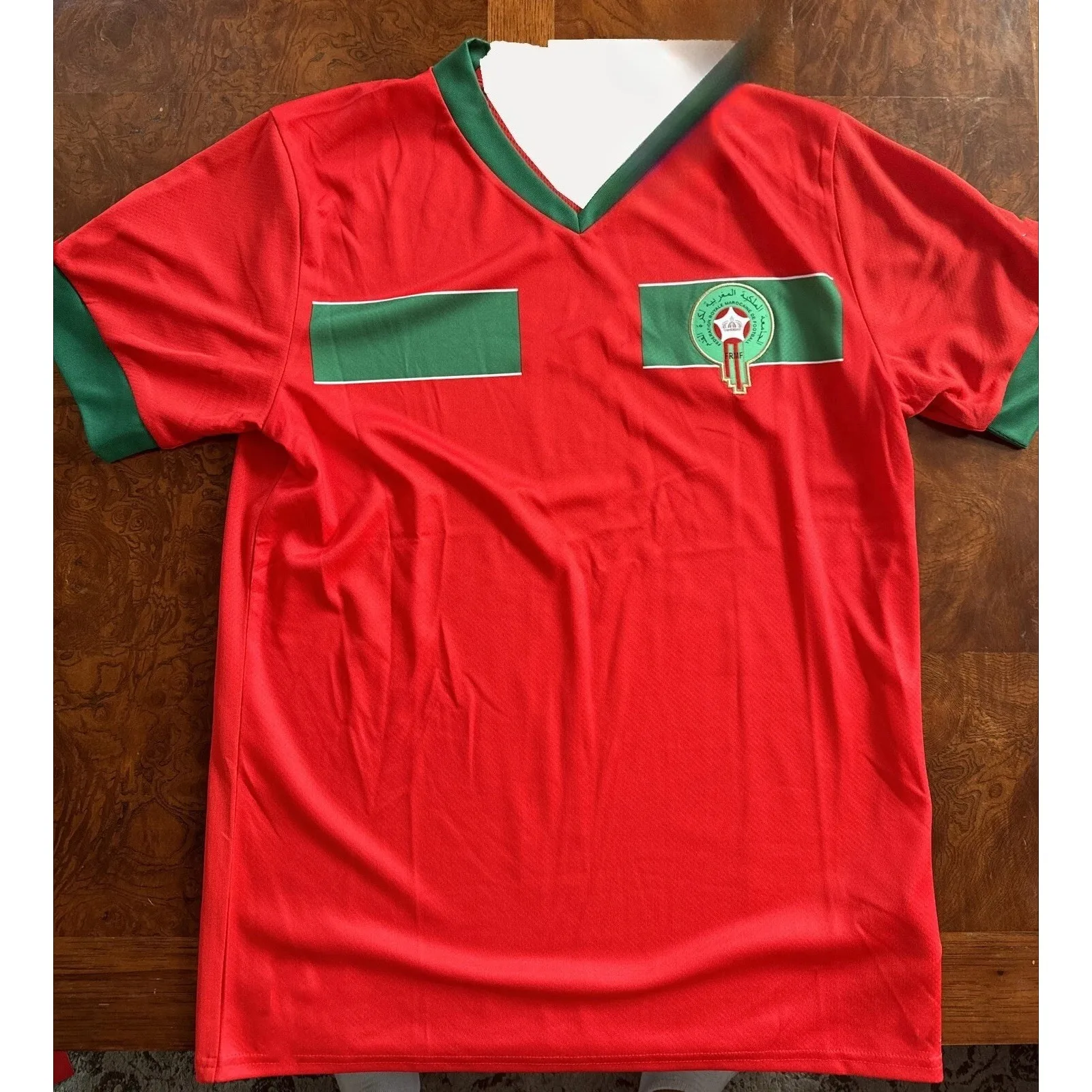 المغرب 2026 قمصان كرة القدم الجديدة، تي شيرتات مطبوعة ثلاثية الأبعاد مريحة ومسامية للبالغين وقمصان علوية غير رسمية للأطفال