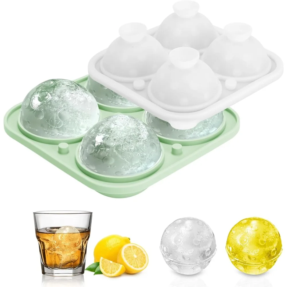 

Round Ice Cube Mold,3D Large Sphere Ice Mold for Whiskey,Cocktails,Wine,Juice and Bourbon,Cute Sports Gifts for Women