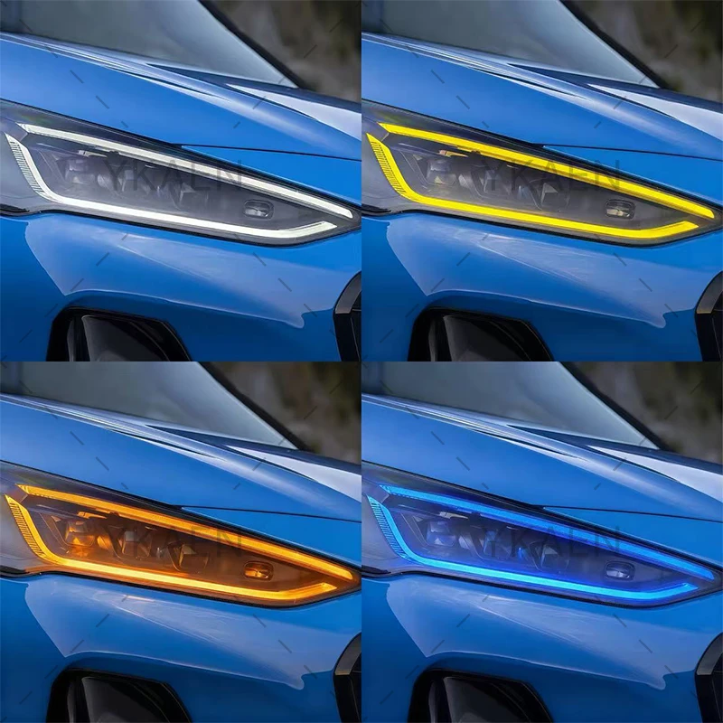 Gelb Weiß DRL LED Boards Chips Für Ford Focus MK4.5 ST 2022-2024 Rot Bernstein Rot Angel Eyes LED Scheinwerfer Tagfahrlicht