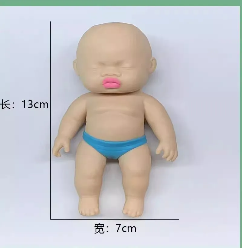 Palm Toy Natasha Kleine Schwarze Puppe Entspannungsspielzeug Gummi-Schwarze Puppe Knetspielzeug mit Musik Langsam Rückfedernd Druckentlastend Kleines Geschenk – Detail 5