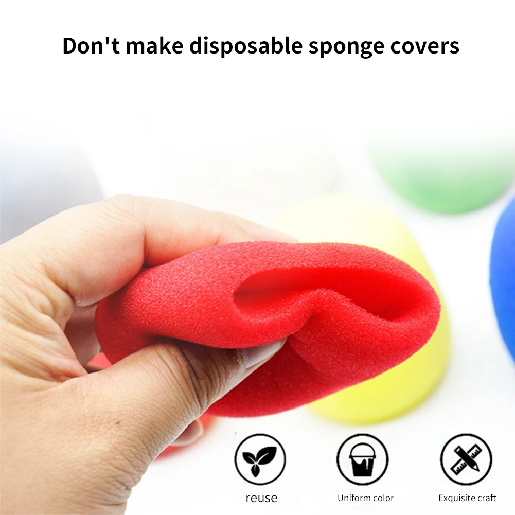 10pcs Microphone Foam Mic Sponge Ball Shape Cover Windscreen Protective Shield