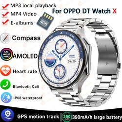 For OPPO DT Watch X Smart Watch Men GPS Trajectory Compass Watches 1.43 Inch AMOLED 466*466 HD Screen Bluetooth Call Smartwatch