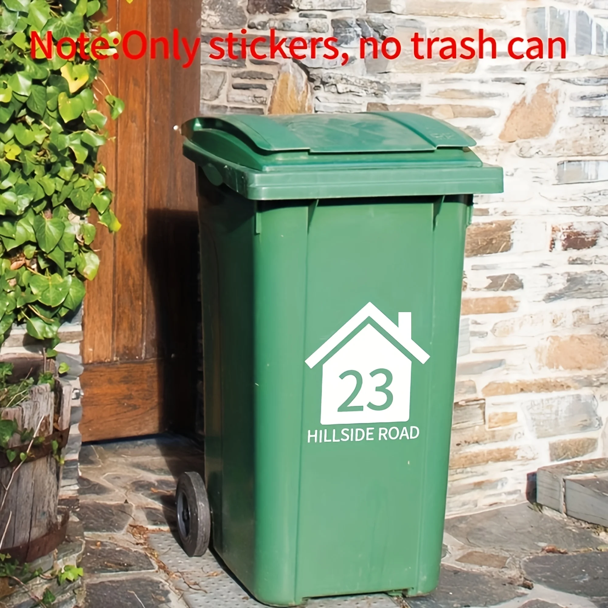 1/2/3/4/5 pieces of custom waterproof house number and street name vinyl stickers for easy identification