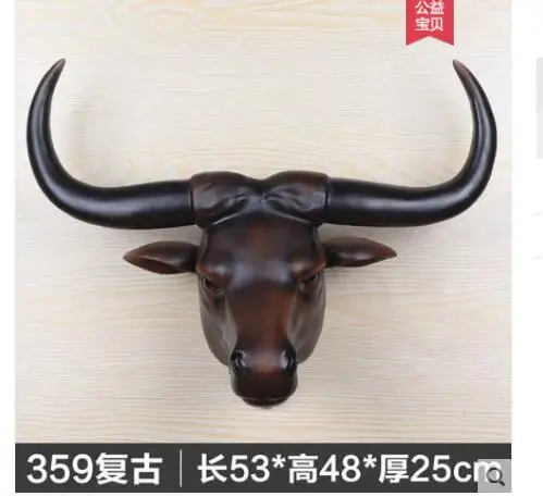 

Retro ox head pendant animal head Crafts Really really tau specimens with skin specimens of yak skull mural handmade gift orname