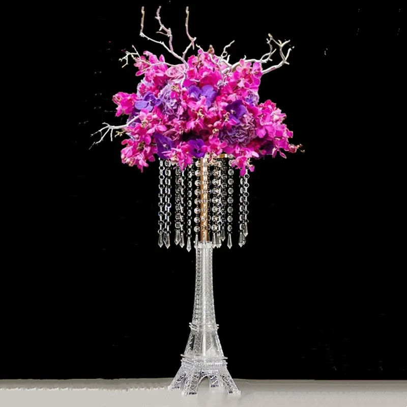 Metal Flower Rack for Wedding Centerpiece, Road Lead, Acrylic Table Vase, Home and Hotel Party Decoration