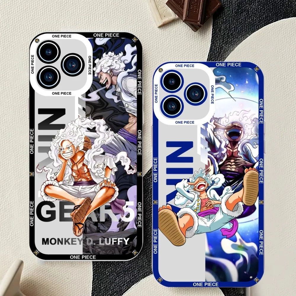 Bilibili  O-ONE P-PIECE Luffy Nika Gear 5 Phone Case For Samsung Galaxy S23 S22 S21 S20 S10 Plus lite Ultra Transparent Shell