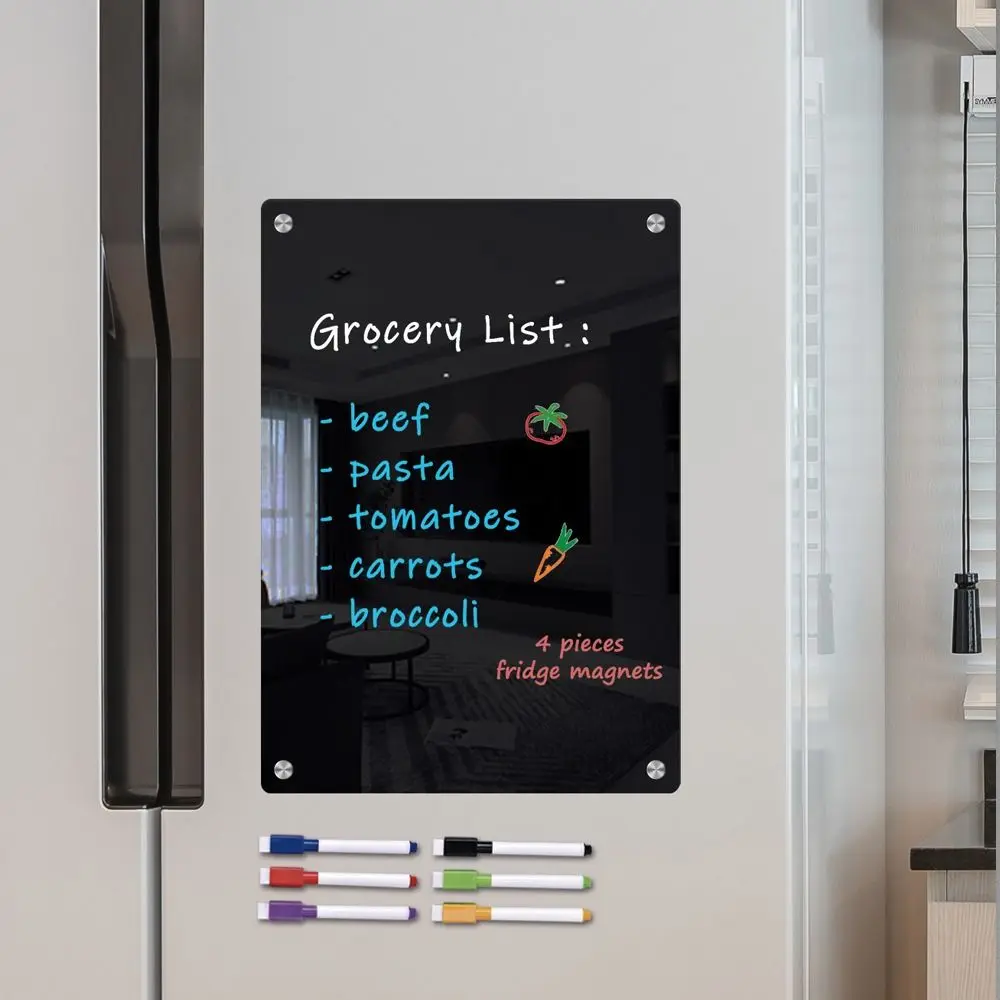 School Krijtbord PET Schoolbord Stickers Magnetische Verwijderbare Magnetische Tekentafel Schema 30*21 cm Voorschoolse Foto Props