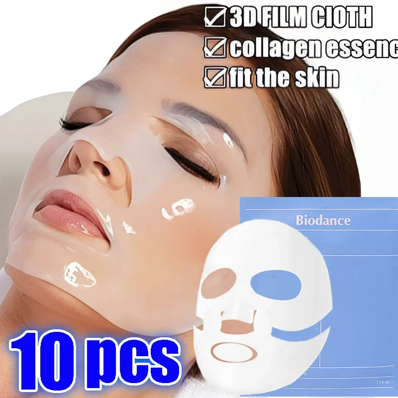 1/2/5/10Pcs Bio Collagen Face Mask Shrink Pores Deep Hydrating Moisturizing Split Mask Firming Nourish Brighten Facial Skin Care