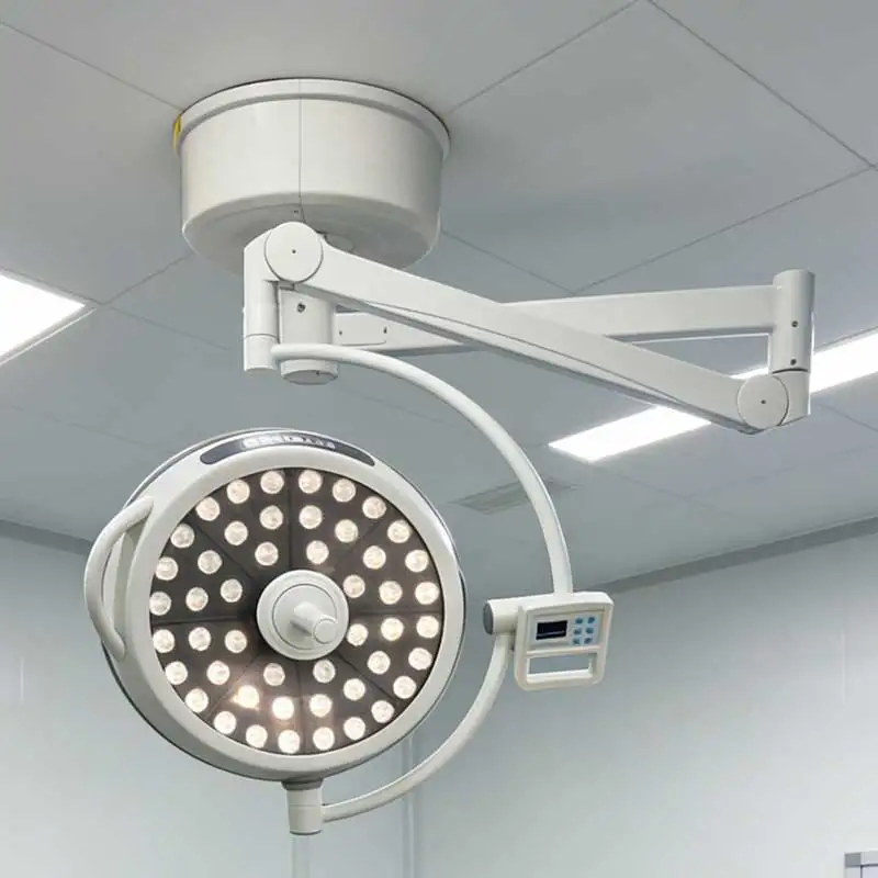 Double Head Shadowless LED Surgical Lamp Electric Ceiling Camera Operated By Sensor Plastic Material