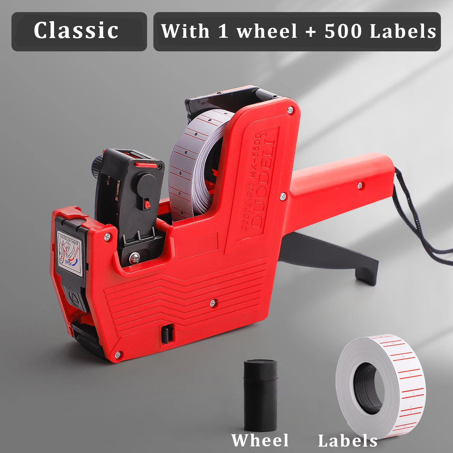 MX-5500 MX5500 8-cijferig draagbaar prijskaartjepistool met 1 inktcoderingsmachine voor winkels Supermarkt $ € £ ₽ Kg
