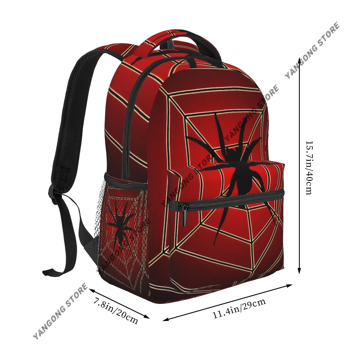 Teenager Bookbag Backpack Travel Bag Spider On Spider Web Backpack For Laptop School Bags
