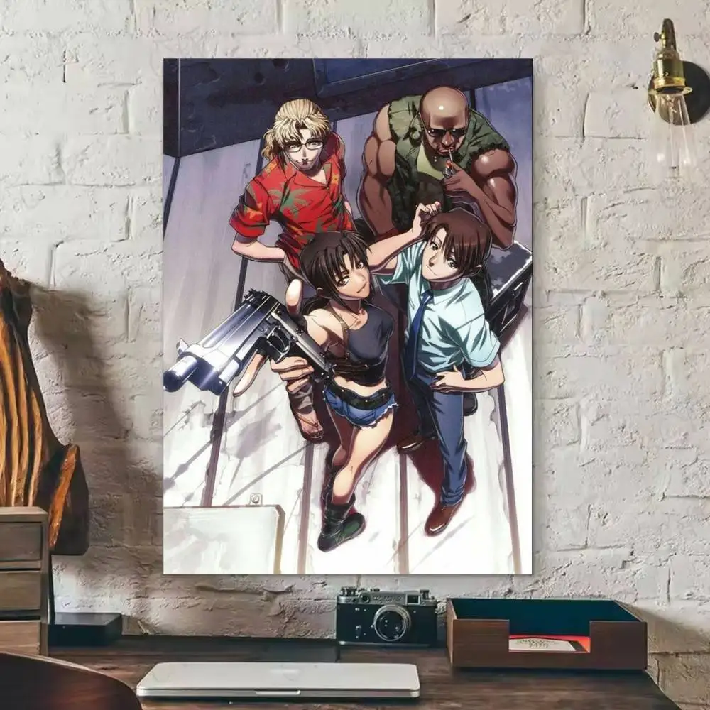 Revy Black Lagoon Anime  Poster Waterproof HD Art Wall Decal Self-Adhesive Print
