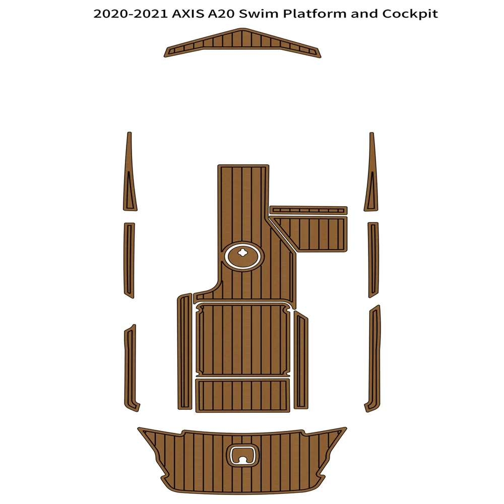 

2020-2021 AXIS A20 Swim Platform Cockpit Pad Boat EVA Foam Teak Deck Floor Mat Backing Self Adhesive SeaDek Gatorstep Style