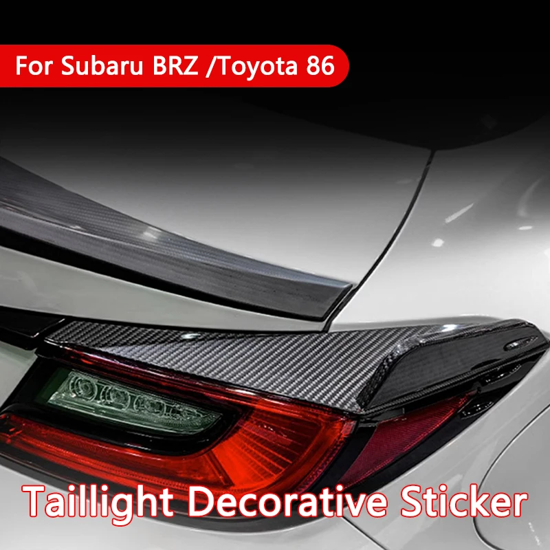 Car Rear Tail Light Cover Trim Fits For Toyota GR86 21-23 Real Carbon Fiber Taillight Eyebrow Decor Sticker Exterior Accessories