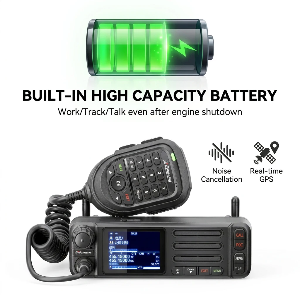 8899 POC UHF dual-mode car walkie-talkie with 8800mAh large-capacity battery GXINPOC ZELLO 4G Android public network 5000KM