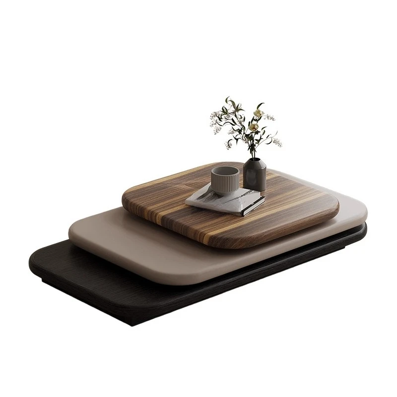 

designer coffee table solid wood leather special-shaped living room home creative furniture Internet celebrity small apartment