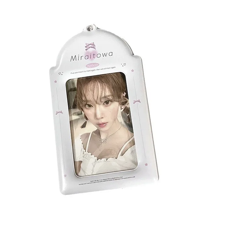 Instagram Style Bow Photo Pendant, Keychain Card Holder, Clip