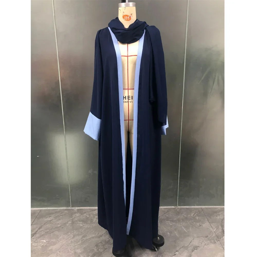 Eid Mubarak Dżellaba Szyfonowe Kimono Kardigan Sukienka Hidżab dla Muzułmanek Otwarta Abaja Dubai Turcja Kaftan Femme Musulman Abayas