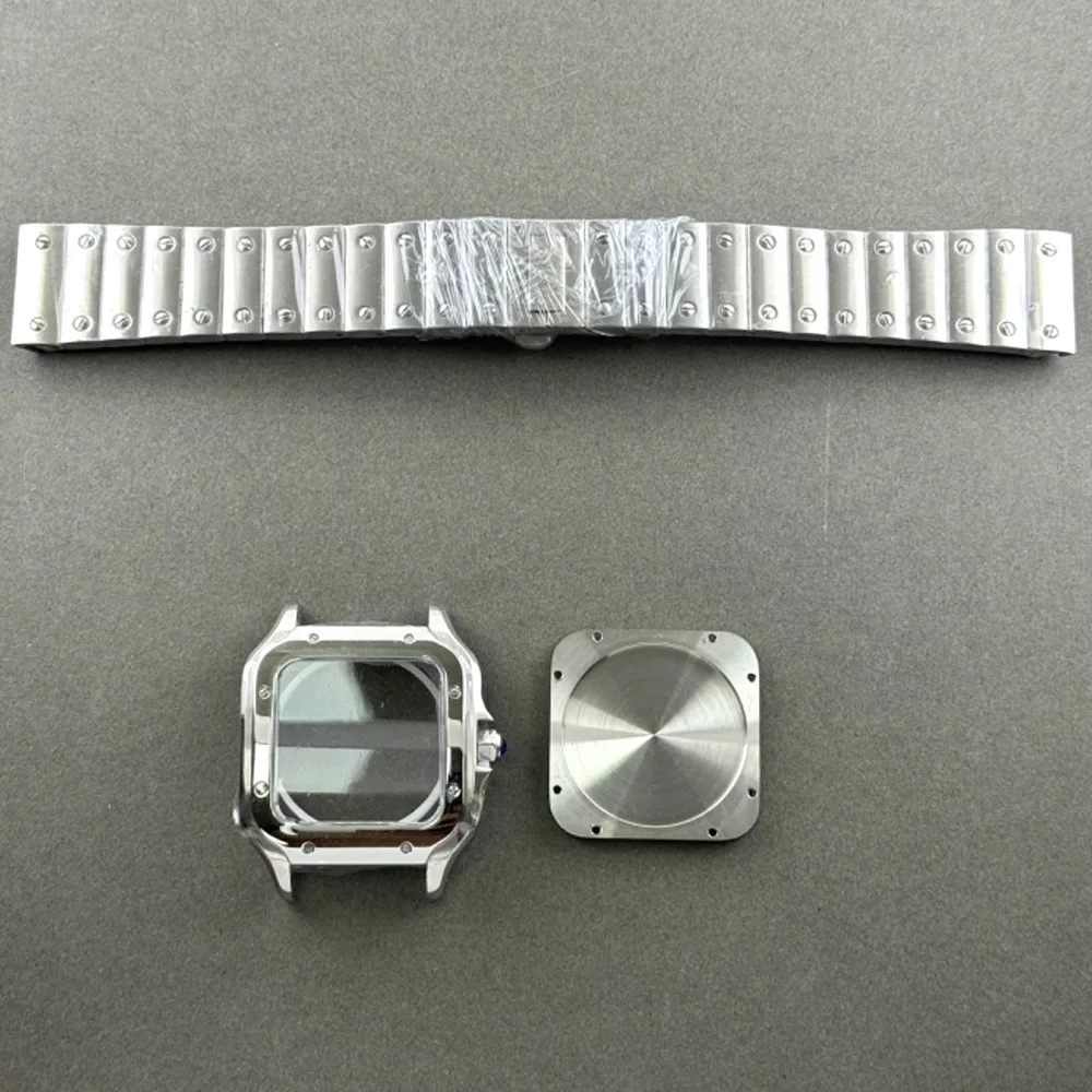 38mm Square Watch Case NH35 Case Set 316L Steel Watch Repair and Modification Parts for NH36 NH35 Automatic Movements NH36 Watch