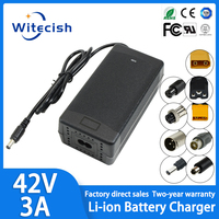 42V 3A Lithium Battery Charger for 10S 36V 37V Li-ion Battery pack Charger Optional DC/XLR/RCA/XT60/XT90/XIAOMI Connector Plug