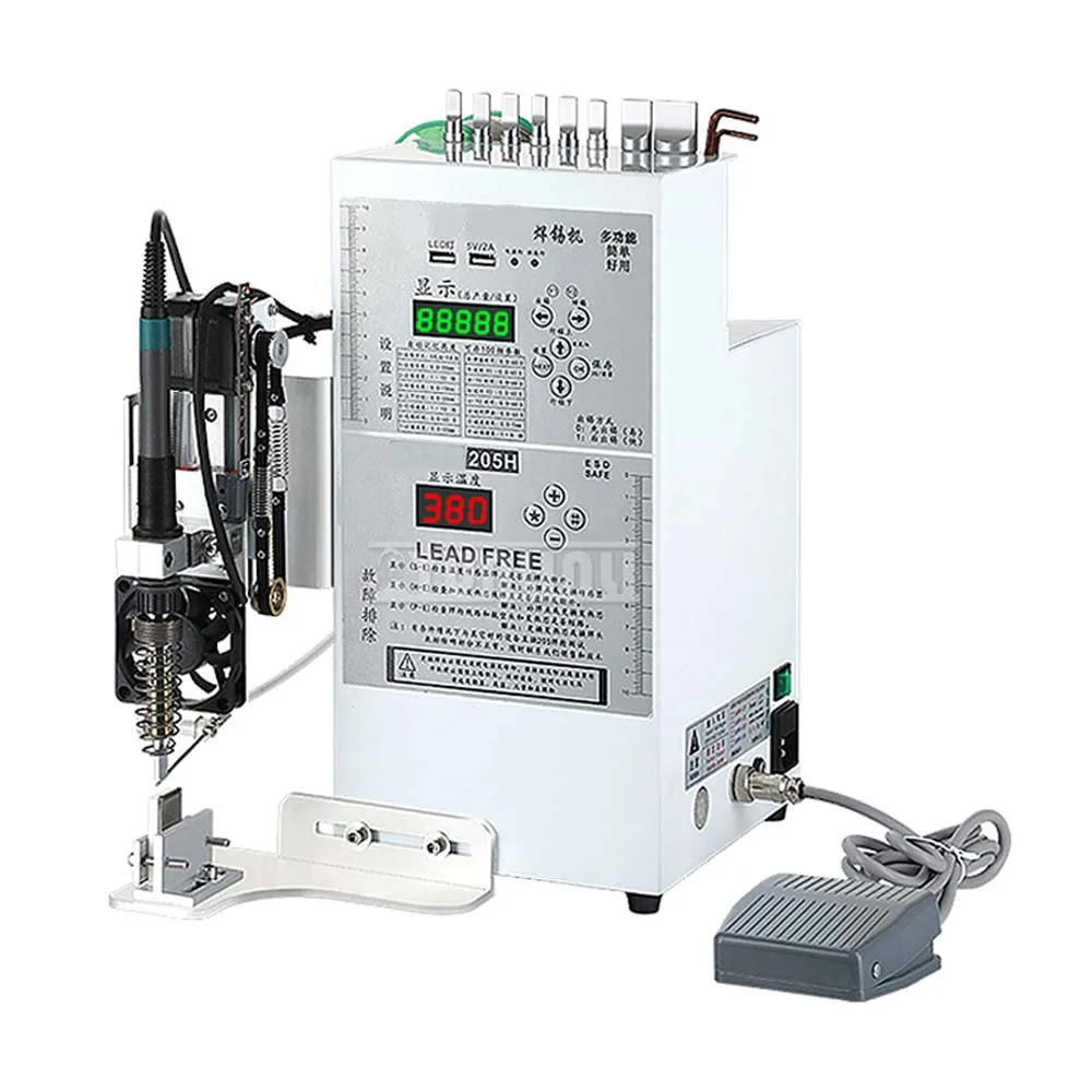 

Fully semi-automatic soldering machine foot-operated USB plug welding electric soldering iron tinning machine
