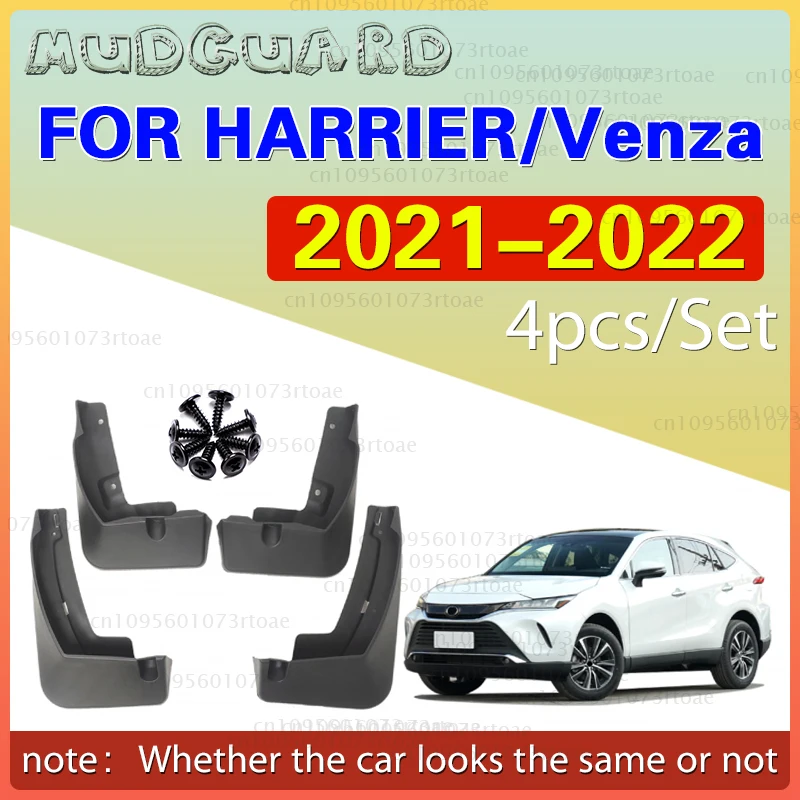 

Car Mud Flaps for Toyota HARRIER 2022 Venza 2021 2022 Accessories Mudguards Fender Mud Guard Flap Splash Flaps 4Pcs