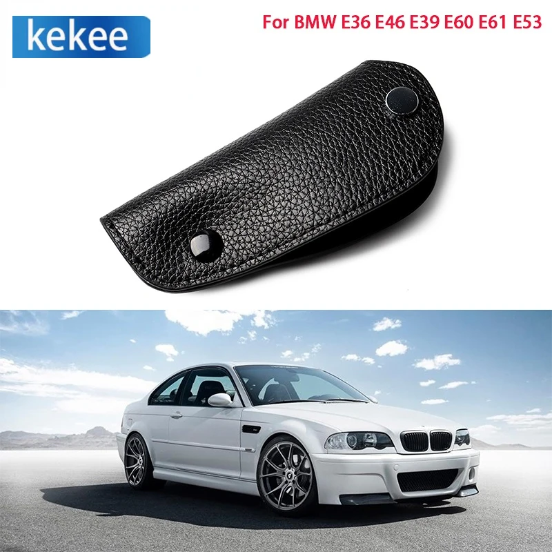 Car Key Cover Case for BMW E46 E39 E90 E60 E53 E36 E92 E65 E38 E63 E64 Litchi Synthetic Leather Protective for BMW Accessory