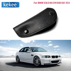 Car Key Cover Case for BMW E46 E39 E90 E60 E53 E36 E92 E65 E38 E63 E64 Litchi Synthetic Leather Protective for BMW Accessory