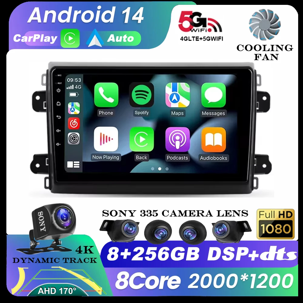 Andriod 14 ForFor Fiat Ducato Van L3H2 2021 - 2023 Car Radio Multimedia Video Player Navigation GPS  No 2din 2 din dvd