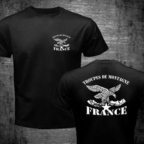 T shirt Man Military New France Troupes de Montagne Chasseurs Alpins Mountain Brigade Army