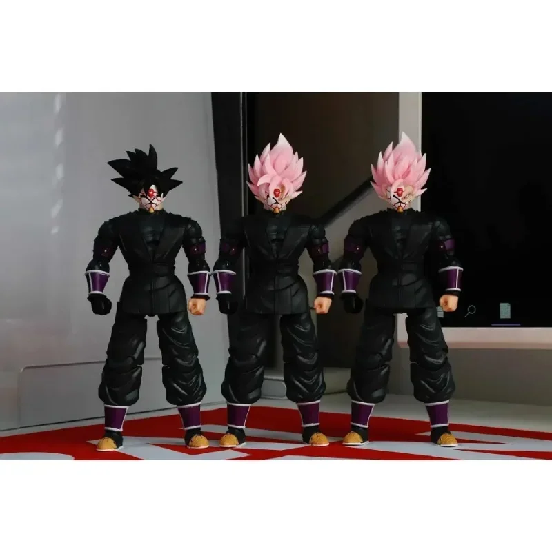 In Stock Demoniacal Fit DF Dragon Ball SHF Ultimate Atrocious Black Goku Pink Zamasu Anime Action Figures Model Toy Hoilday Gift